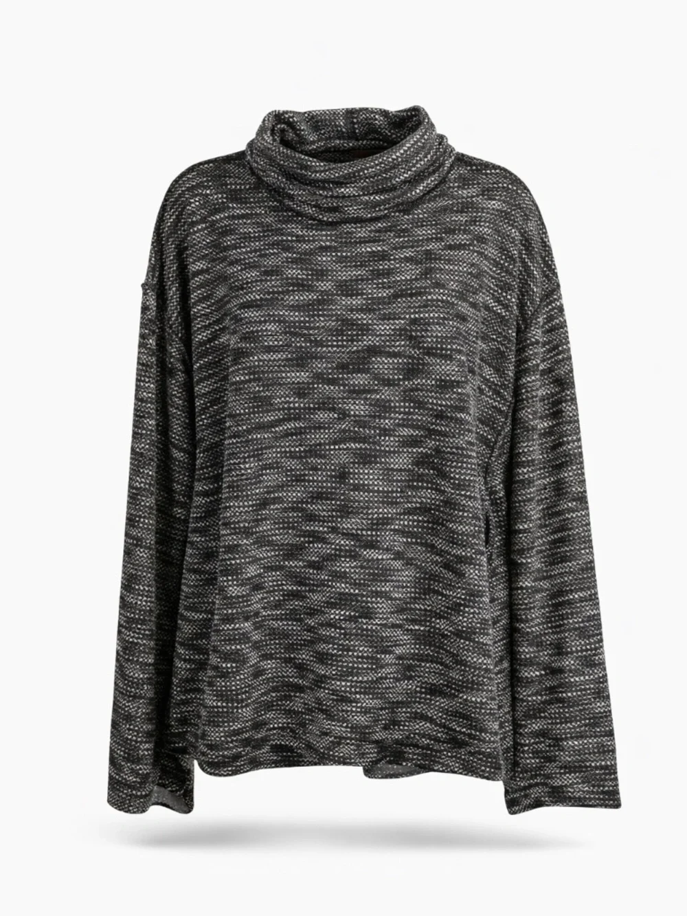 Free People We The Free Sunny Days Turtleneck‎ Sweater XL Black Heathered